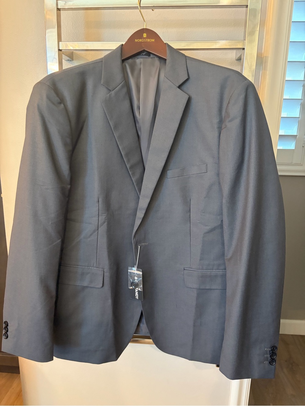 Coofandy Men's Dark Gray Single-Breasted Jacket
